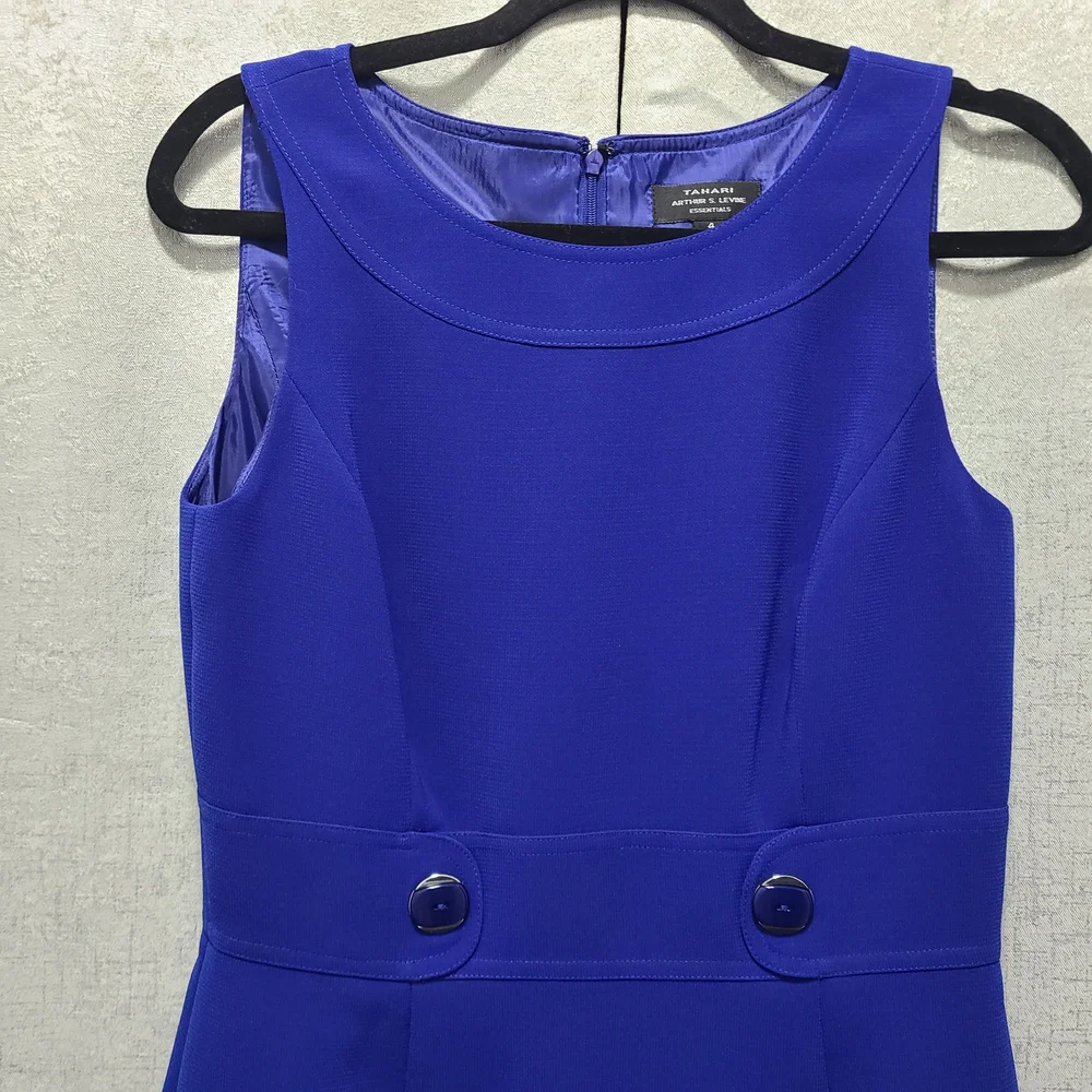 Tahari Royal Blue‎ Midi Dress - Picture 3 of 9
